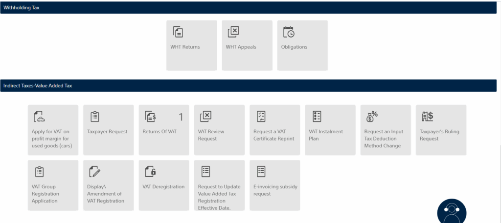 Screenshot for descriptive purposes VAT Filing via ZATCA Portal